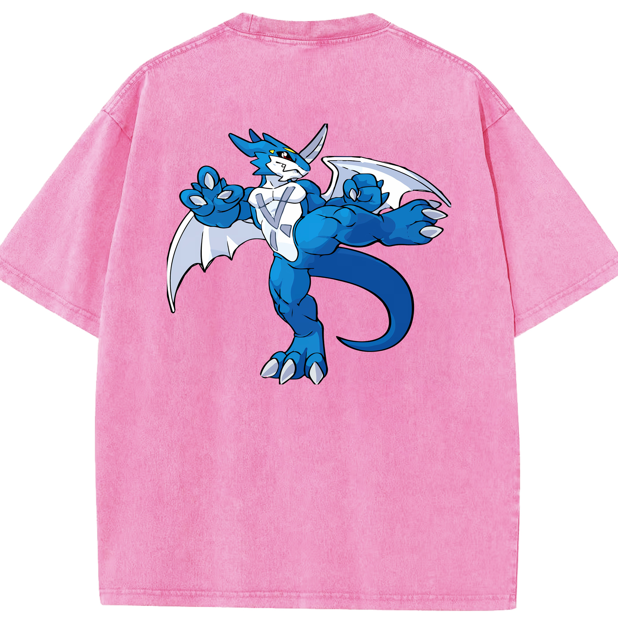 （画像用） Digimon デジタルモンスター/デジモン 綿100% ヴィンテージ風 半袖Tシャツ（背面プリント）